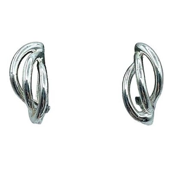 BOGO FREE OPEN SILVER STUD EARRINGS - Picture 1 of 6
